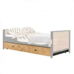 Bopita Têtes De Lits Et Accessoires De Lits Enfants Tiroir De Lit 90x200 Noir Naturel Naturel -Lits bébé Soldes tiroir de lit 90x200 noir naturel naturel 2