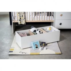 Sauthon Têtes De Lits Et Accessoires De Lits Enfants Tiroir De Lit évolutif 32x102x40cm En Bois Blanc -Lits bébé Soldes tiroir de lit evolutif 32x102x40cm en bois blanc 2