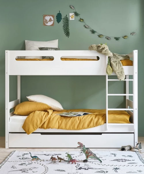 Maisons Du Monde Têtes De Lits Et Accessoires De Lits Enfants Tiroir De Lits Superposés 90x190 Blanc à Roulettes 5 Maisons Du Monde Têtes De Lits Et Accessoires De Lits Enfants Tiroir De Lits Superposés 90x190 Blanc à Roulettes – Image 3