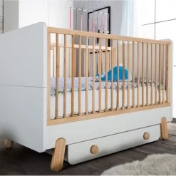 Pinio Têtes De Lits Et Accessoires De Lits Enfants Tiroir Pour Lit Bébé 60x120 Blanc Naturel -Lits bébé Soldes tiroir pour lit bebe 60x120 blanc naturel 2
